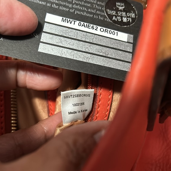 Authentic  Soft Leather MCM  Orange 2 way bag - Picture 16 of 16